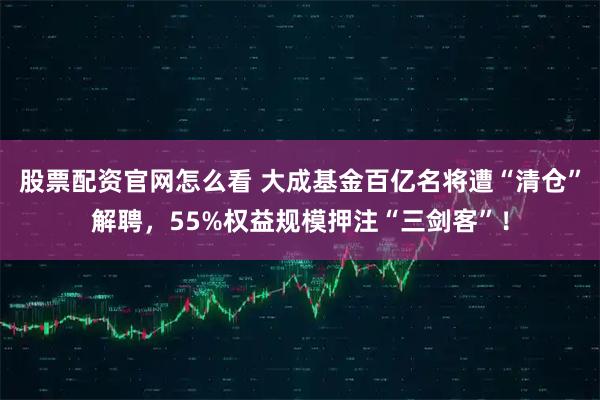 股票配资官网怎么看 大成基金百亿名将遭“清仓”解聘，55%权益规模押注“三剑客”！